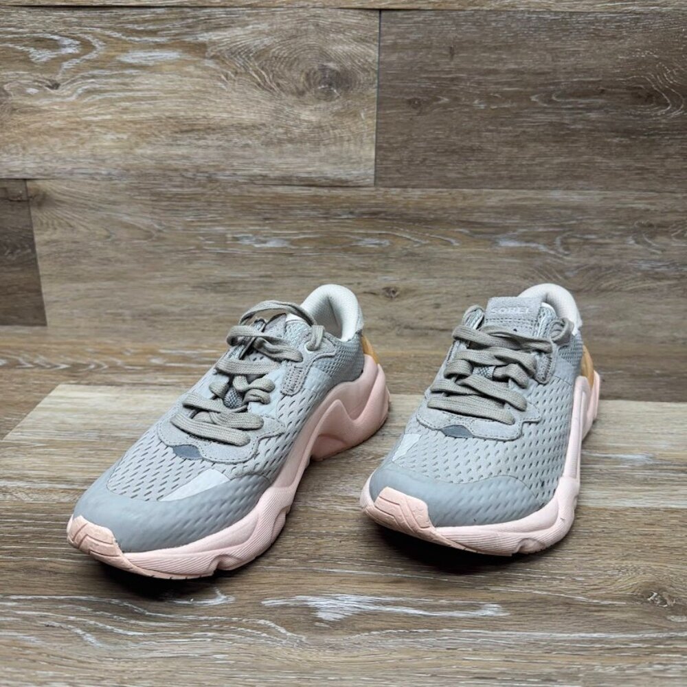 Sorel Kinetic Rnegd Gray/Pink Athletic Shoes Women's Size 7